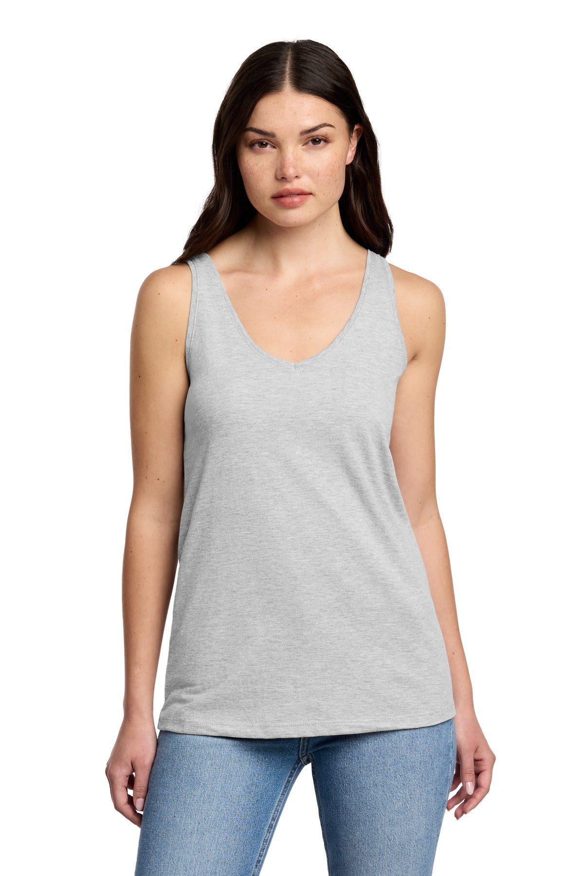 District Women's Perfect Blend CVC V-Neck Tank DT154
