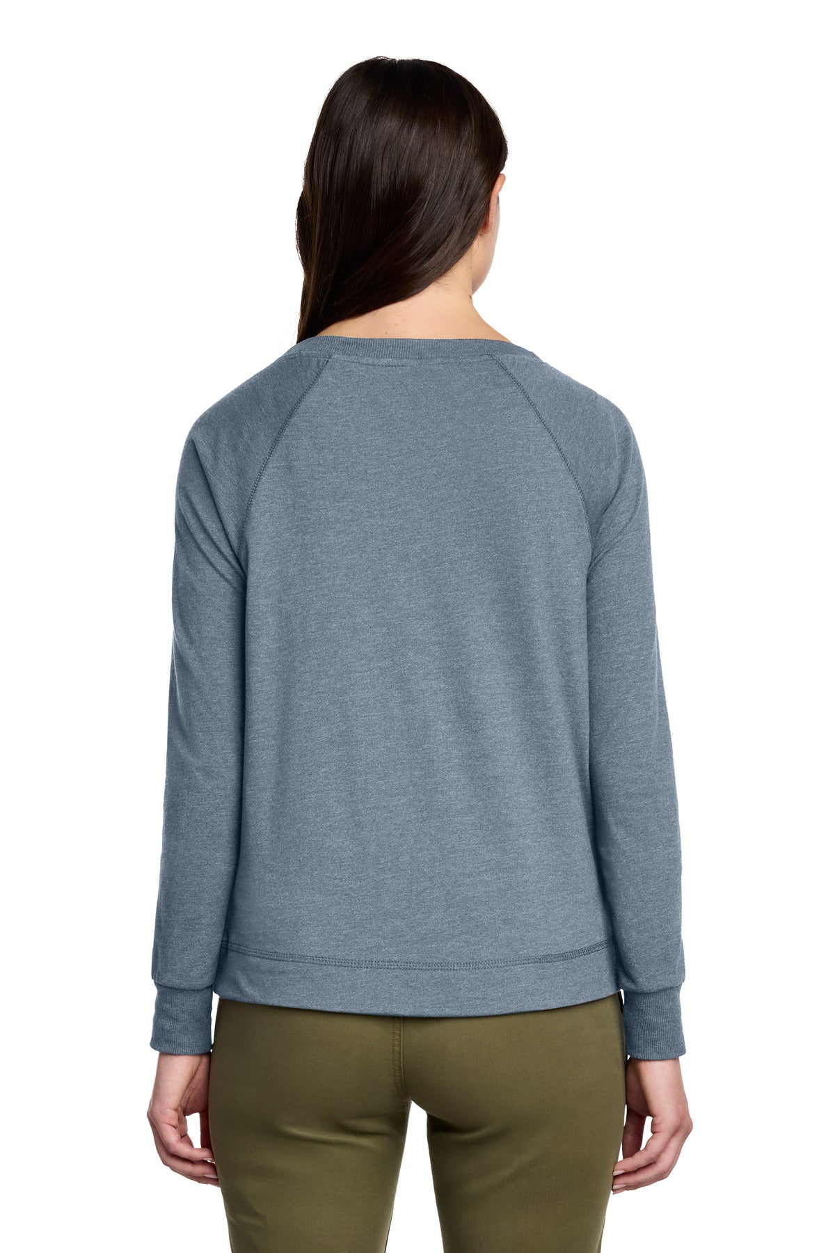 District Women's Featherweight French Terry Long Sleeve Crewneck DT672