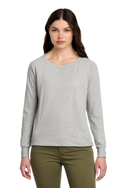 District Women's Featherweight French Terry Long Sleeve Crewneck DT672