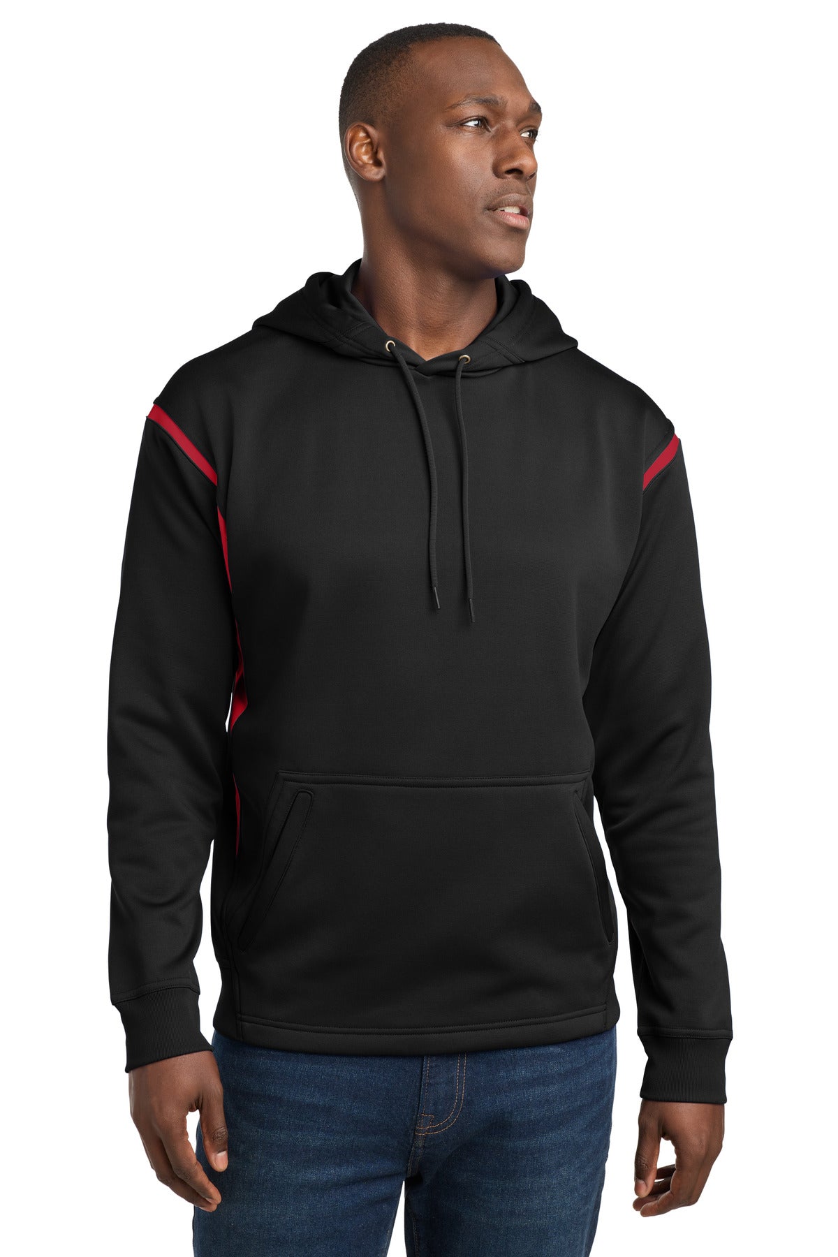 Sport-Tek Tech Fleece Colorblock Hooded Sweatshirt. F246