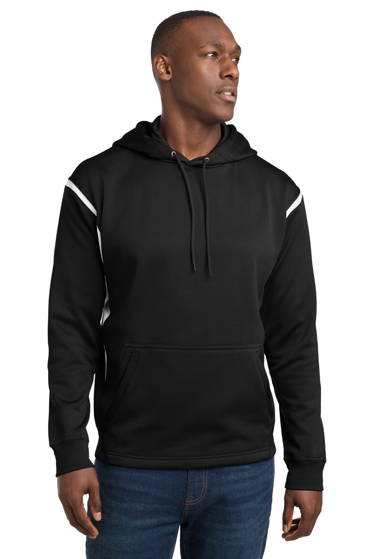 Sport-Tek Tech Fleece Colorblock Hooded Sweatshirt. F246