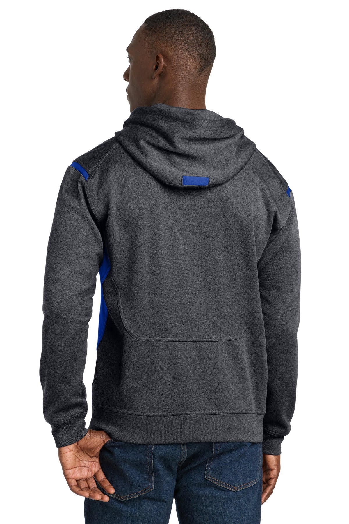 Sport-Tek Tech Fleece Colorblock Hooded Sweatshirt. F246