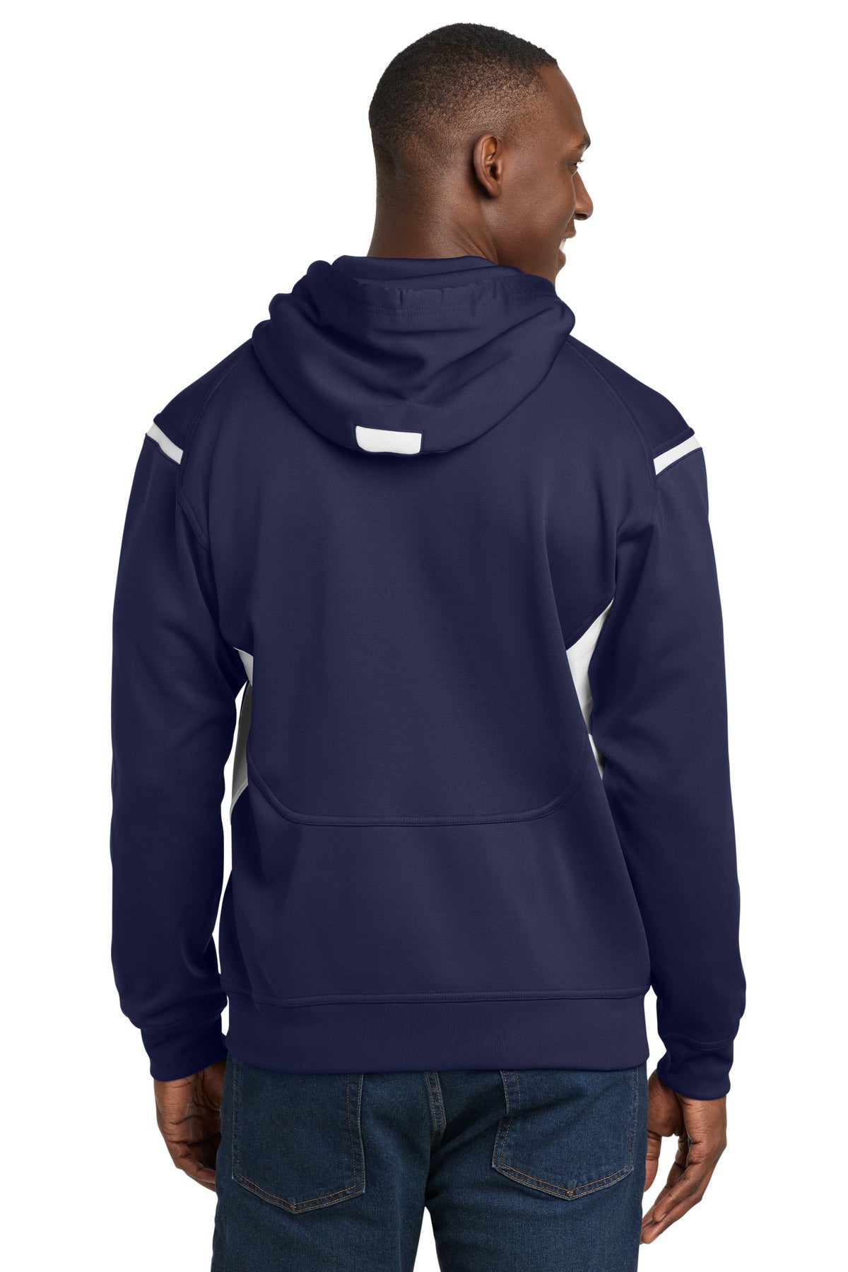 Sport-Tek Tech Fleece Colorblock Hooded Sweatshirt. F246