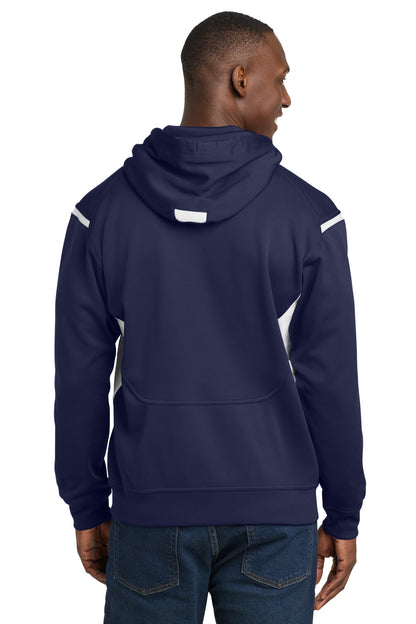 Sport-Tek Tech Fleece Colorblock Hooded Sweatshirt. F246