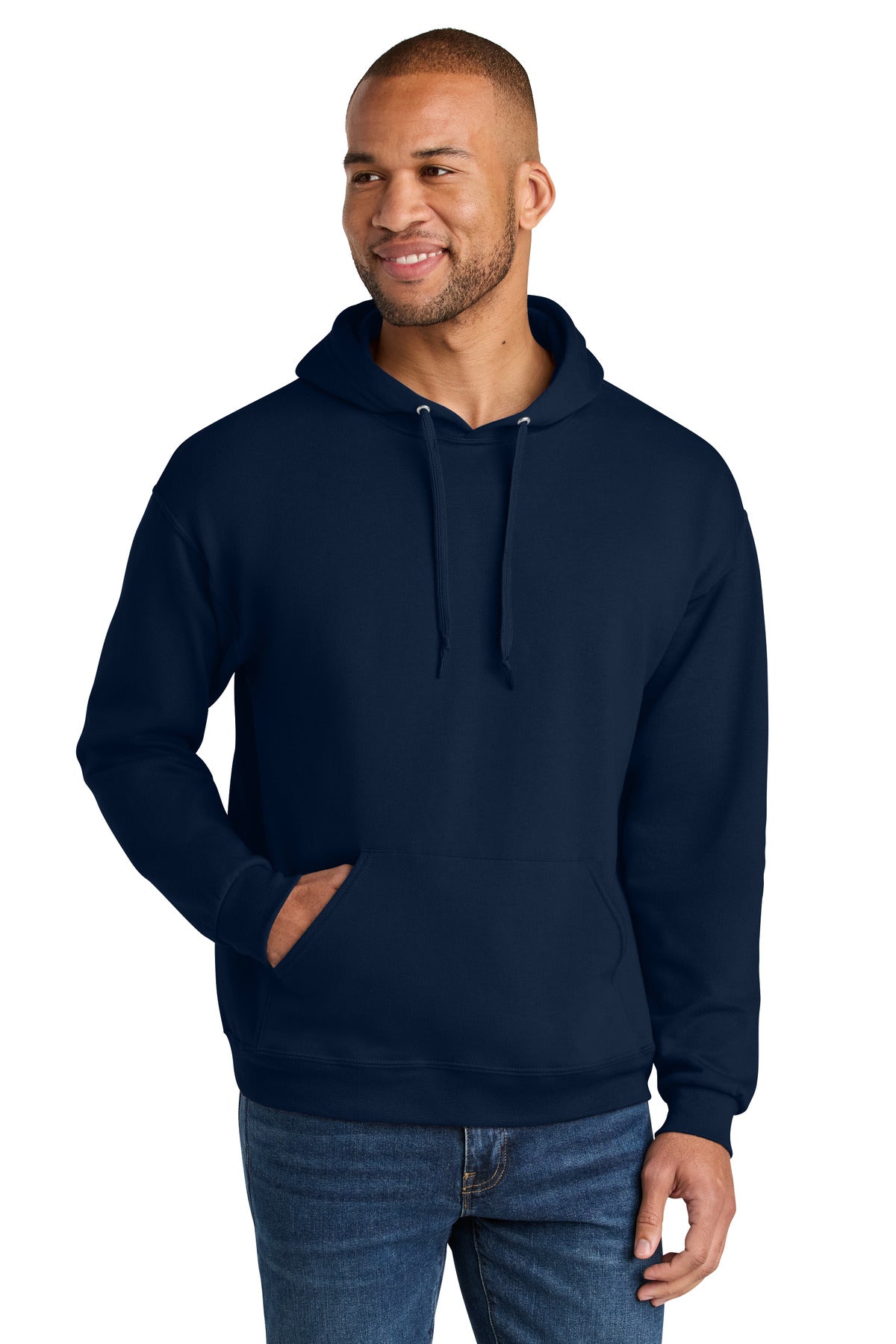 Jerzees Ultimate Unisex CVC Ring Spun Hooded Sweatshirt IC49M