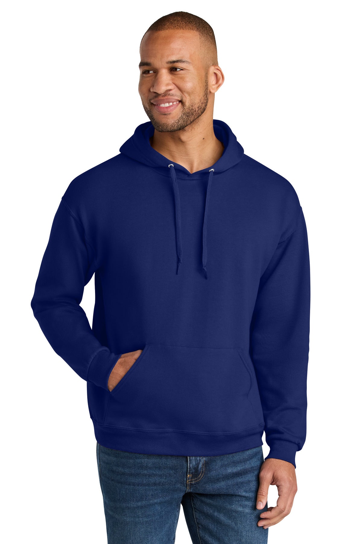 Jerzees Ultimate Unisex CVC Ring Spun Hooded Sweatshirt IC49M