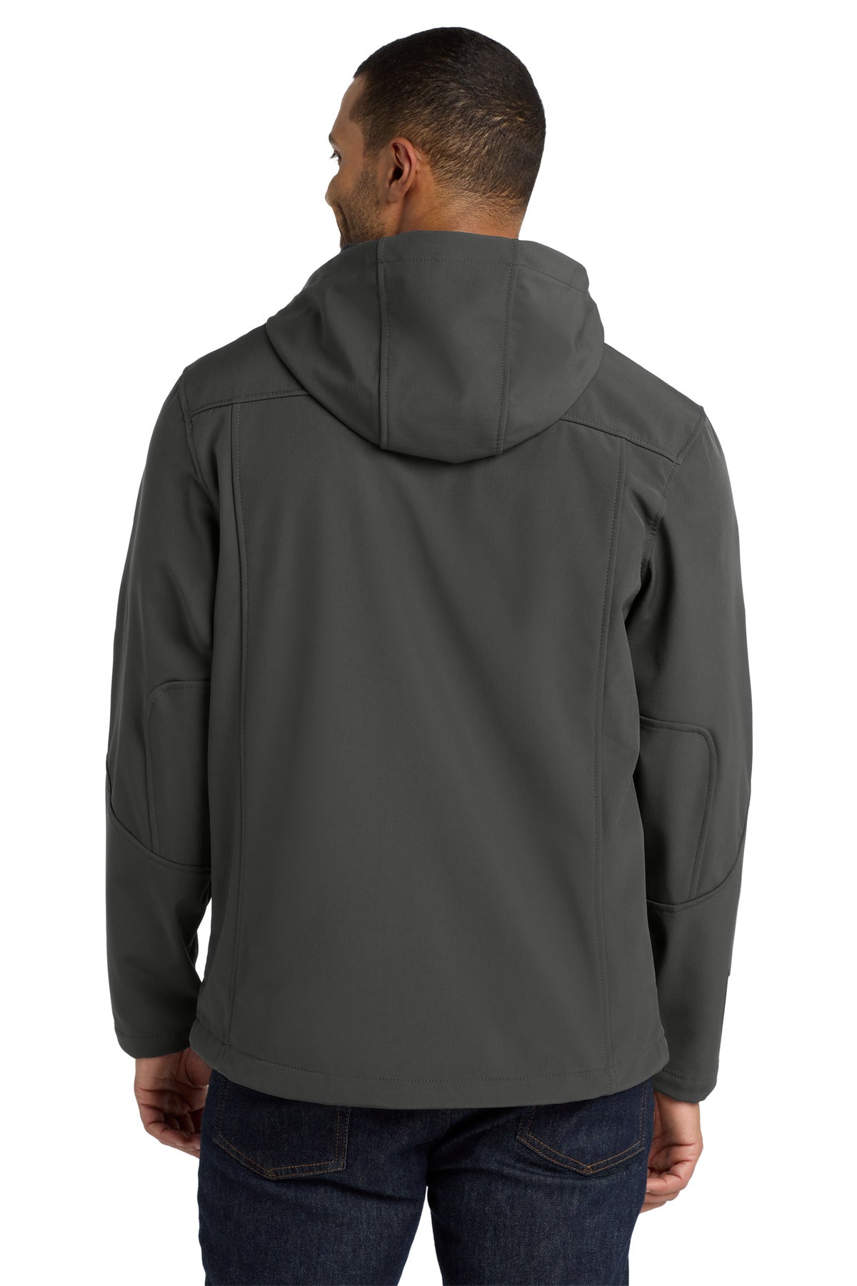 Port Authority Textured Hooded Soft Shell Jacket. J706