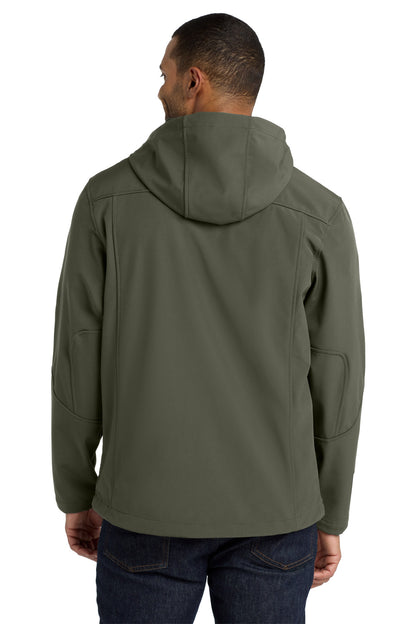 Port Authority Textured Hooded Soft Shell Jacket. J706