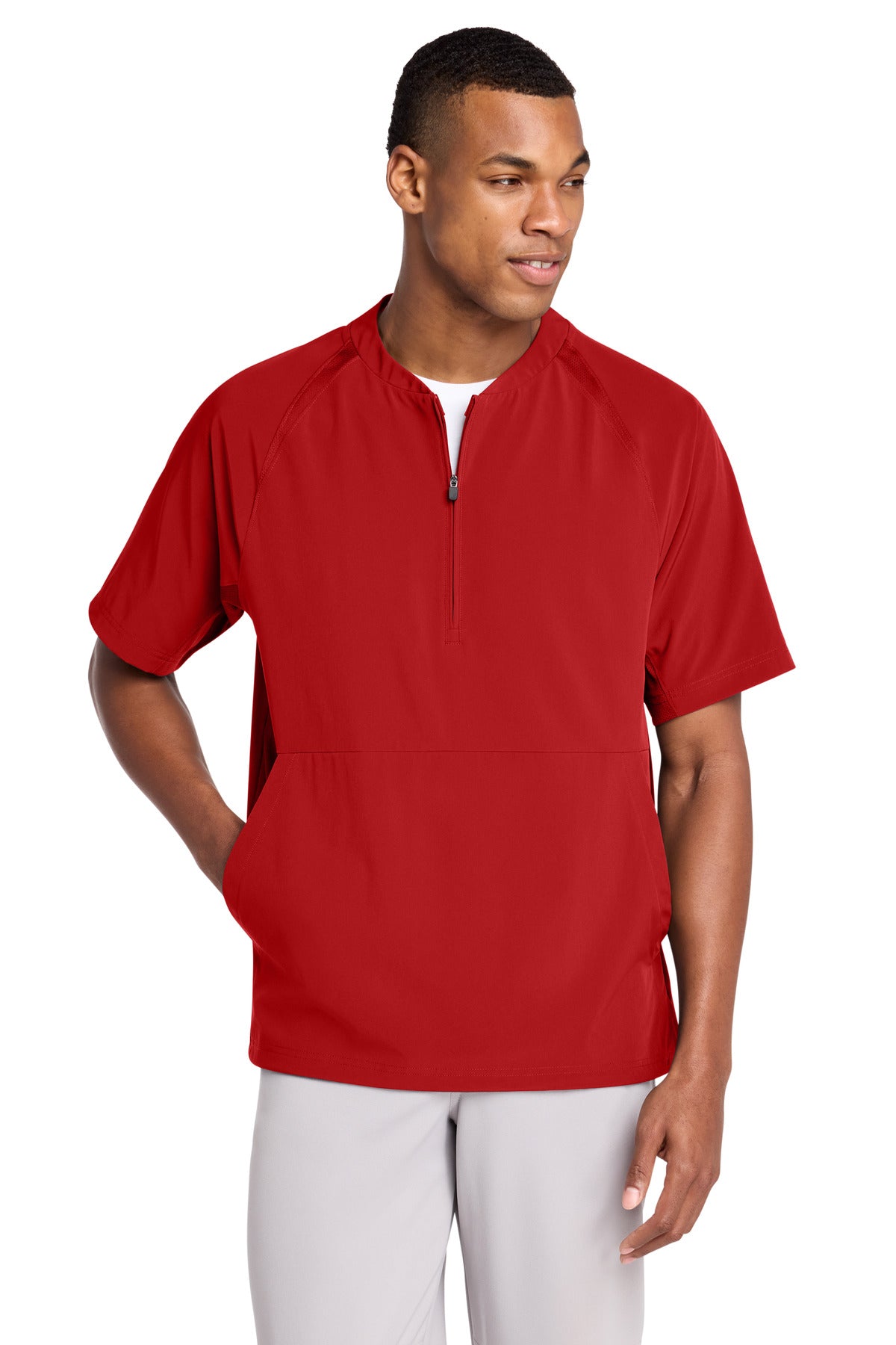 Sport-Tek Repeat 1/2-Zip Short Sleeve Jacket JST489