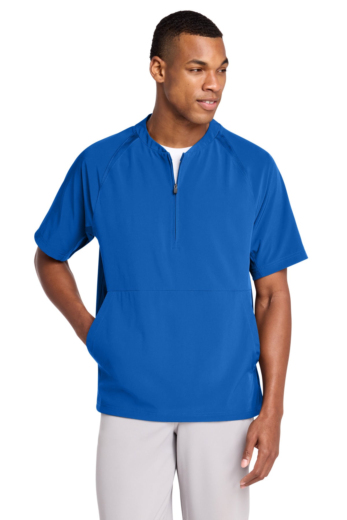 Sport-Tek Repeat 1/2-Zip Short Sleeve Jacket JST489