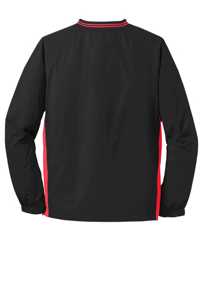 Sport-Tek Tipped V-Neck Raglan Wind Shirt. JST62