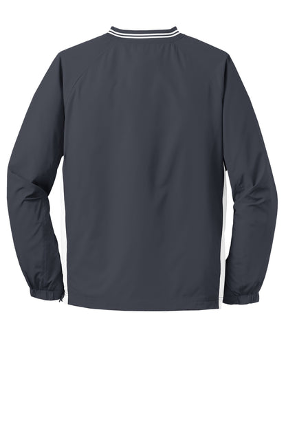 Sport-Tek Tipped V-Neck Raglan Wind Shirt. JST62