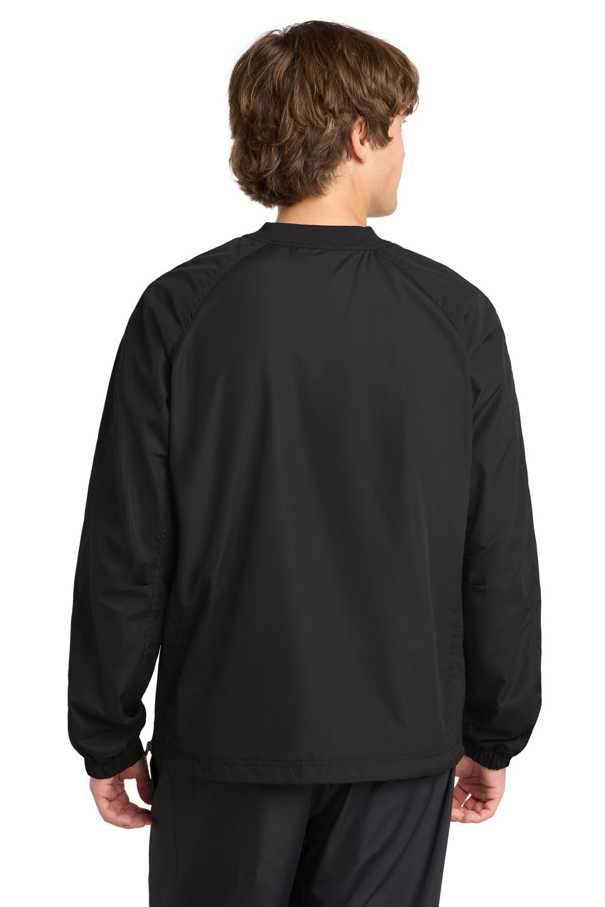 Sport-Tek V-Neck Raglan Wind Shirt. JST72