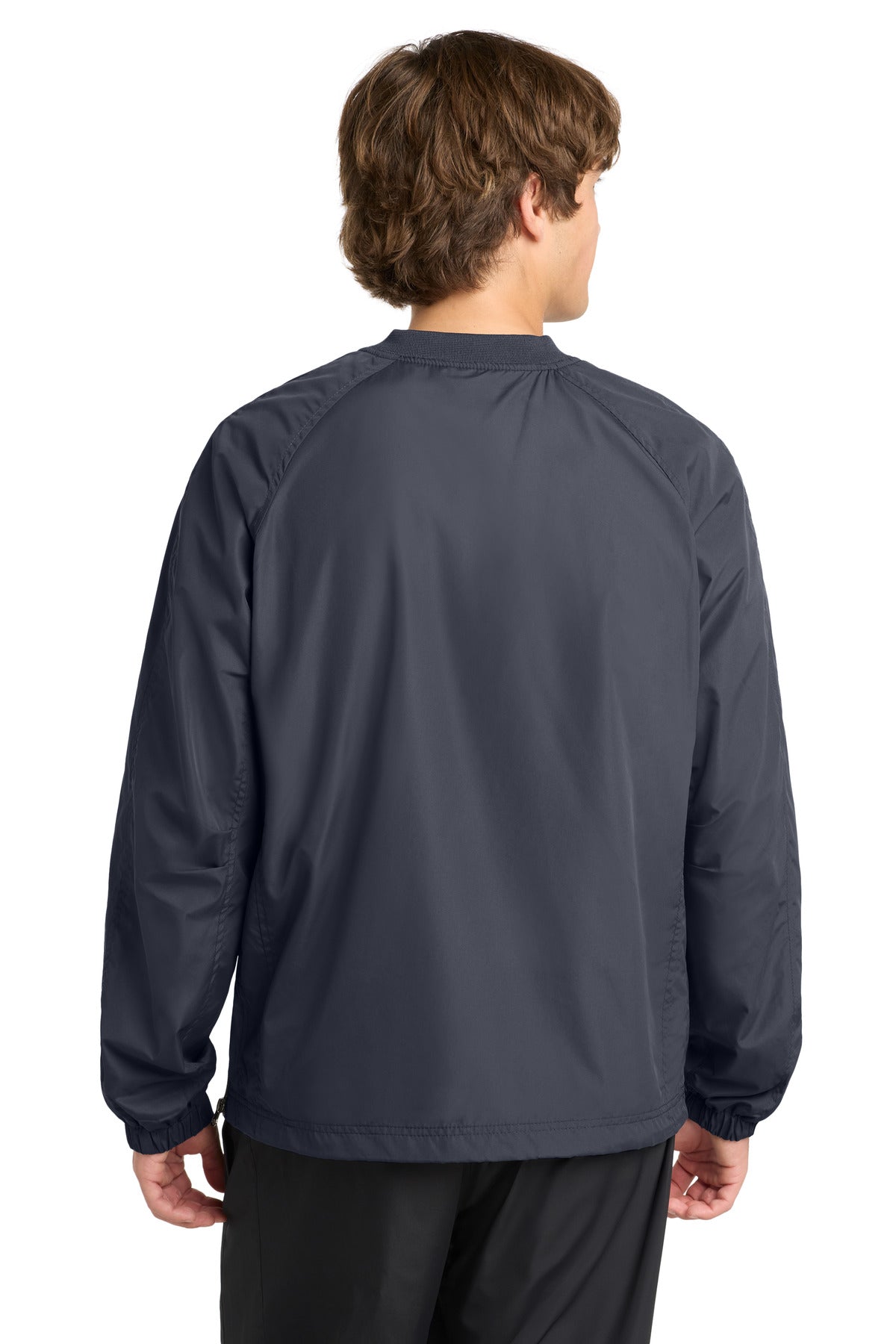 Sport-Tek V-Neck Raglan Wind Shirt. JST72