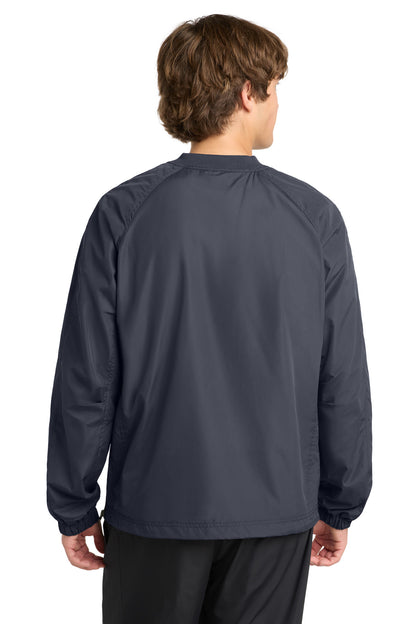 Sport-Tek V-Neck Raglan Wind Shirt. JST72