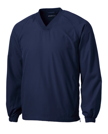 Sport-Tek V-Neck Raglan Wind Shirt. JST72