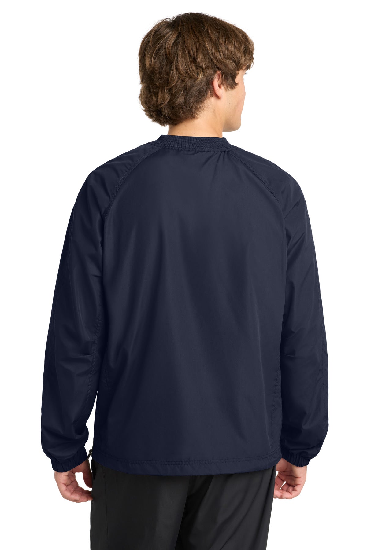 Sport-Tek V-Neck Raglan Wind Shirt. JST72