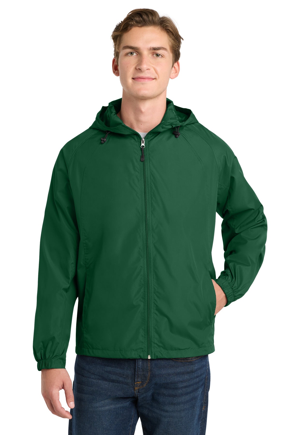Sport-Tek Hooded Raglan Jacket. JST73