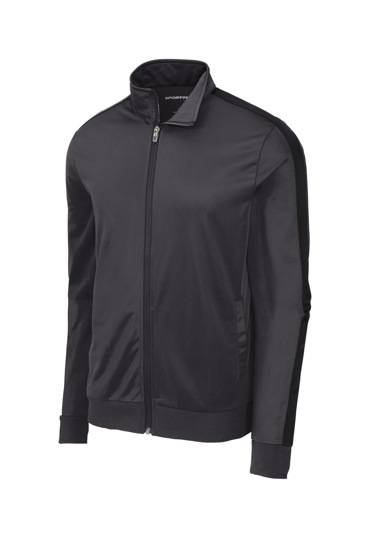 Sport-Tek  Tricot Sleeve Stripe Track Jacket. JST94