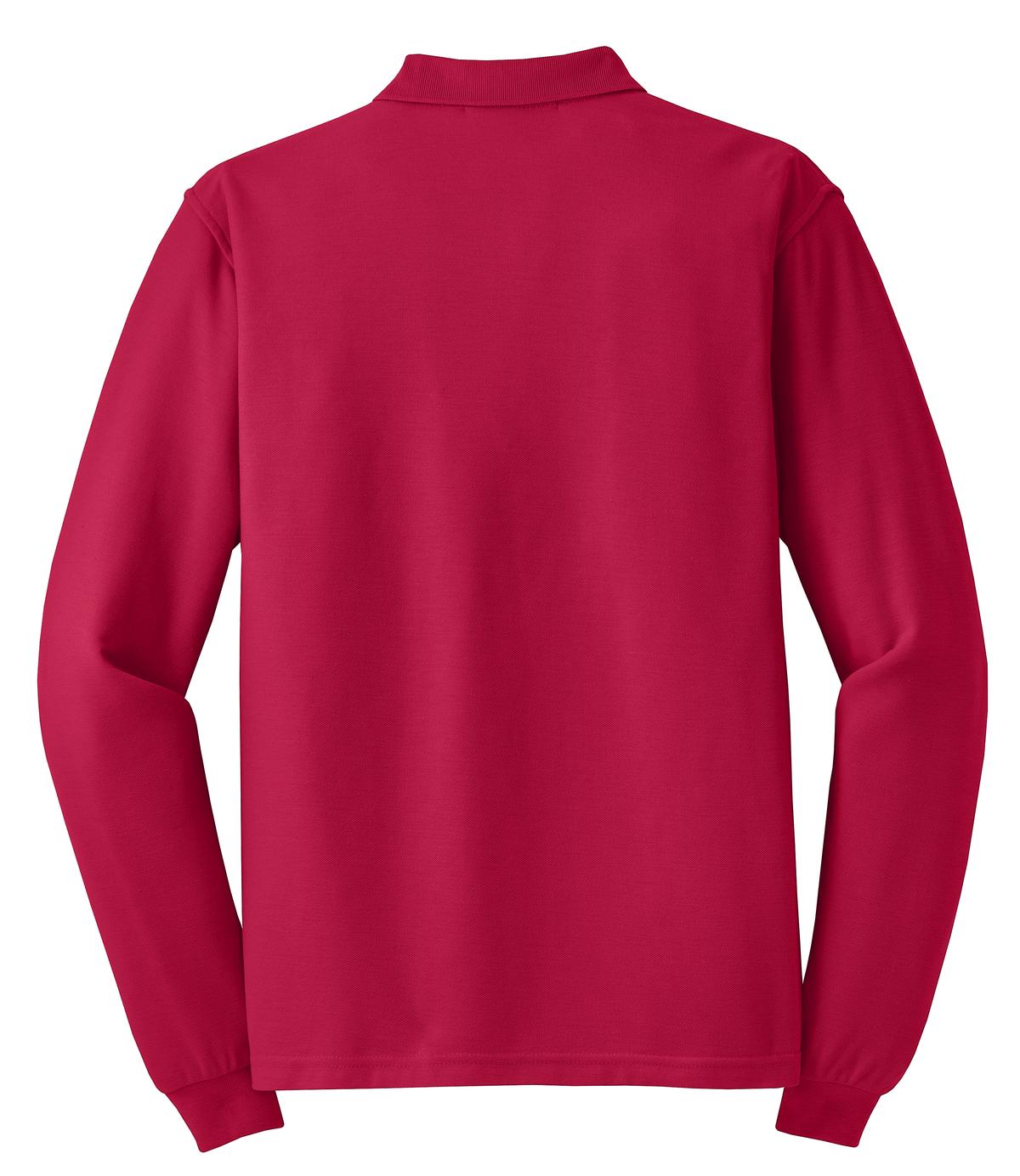 Port Authority Silk Touch Long Sleeve Polo.  K500LS