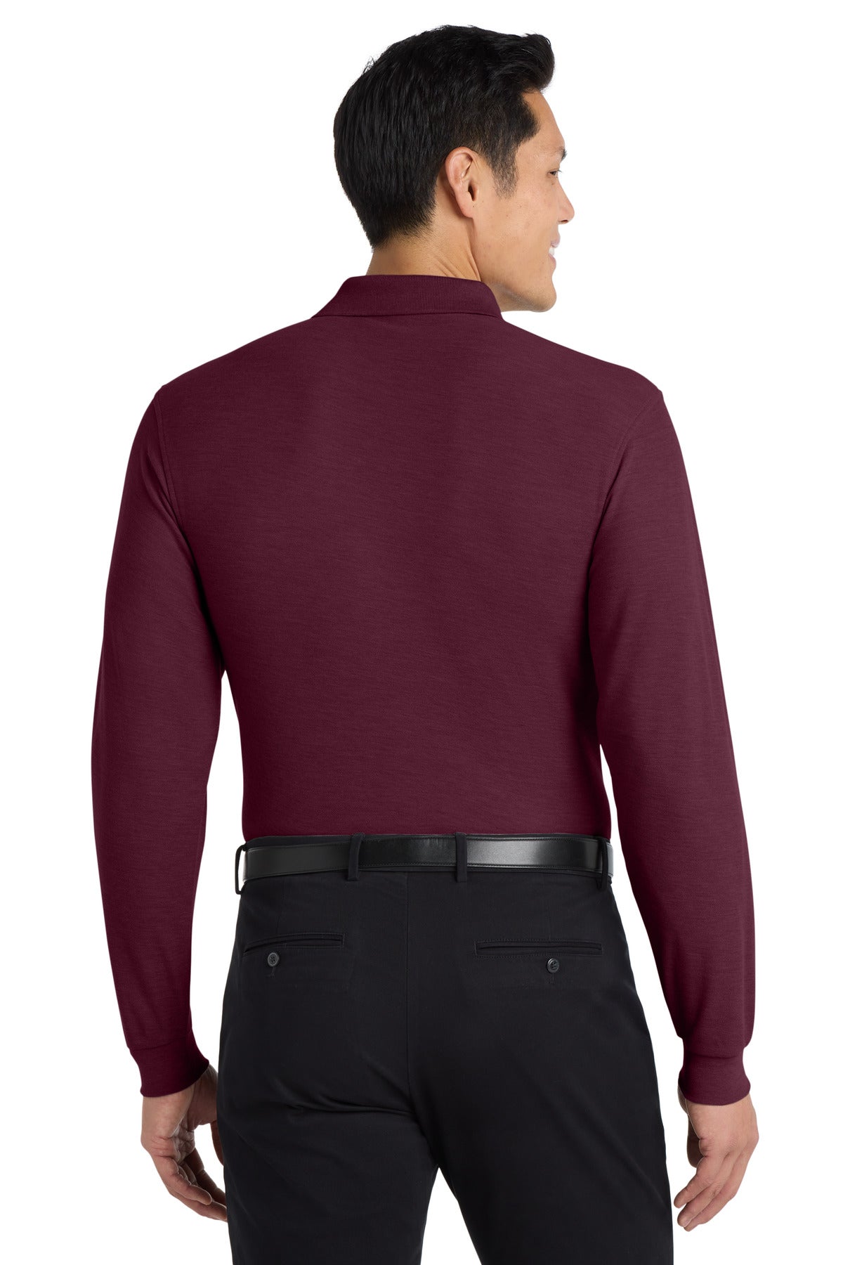 Port Authority Silk Touch Long Sleeve Polo.  K500LS