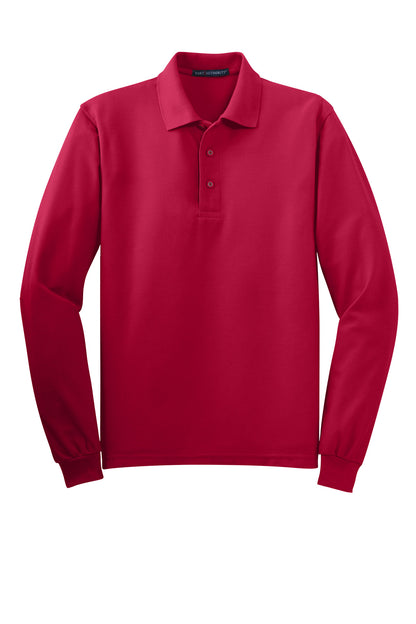Port Authority Silk Touch Long Sleeve Polo.  K500LS