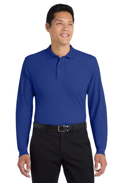Port Authority Silk Touch Long Sleeve Polo.  K500LS