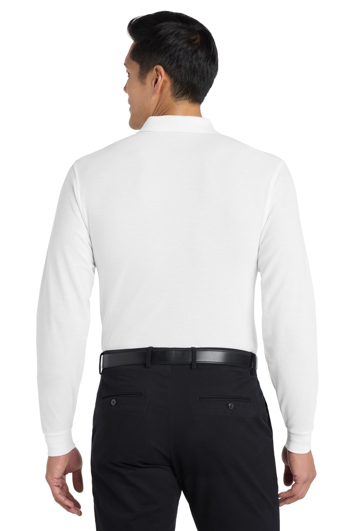 Port Authority Silk Touch Long Sleeve Polo.  K500LS