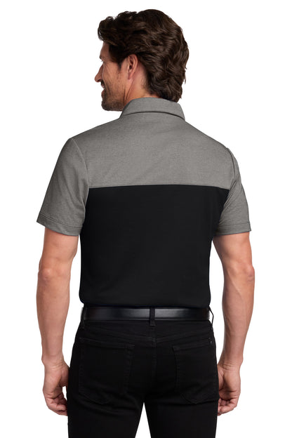 Port Authority Fine Pique Blend Blocked Polo K831
