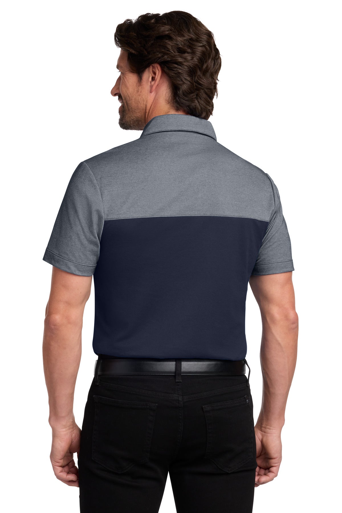 Port Authority Fine Pique Blend Blocked Polo K831
