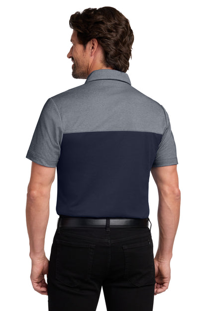 Port Authority Fine Pique Blend Blocked Polo K831