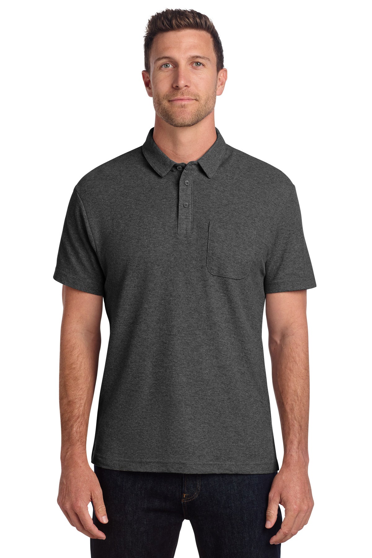 Port Authority C-FREE Cotton Blend Pique Pocket Polo K868