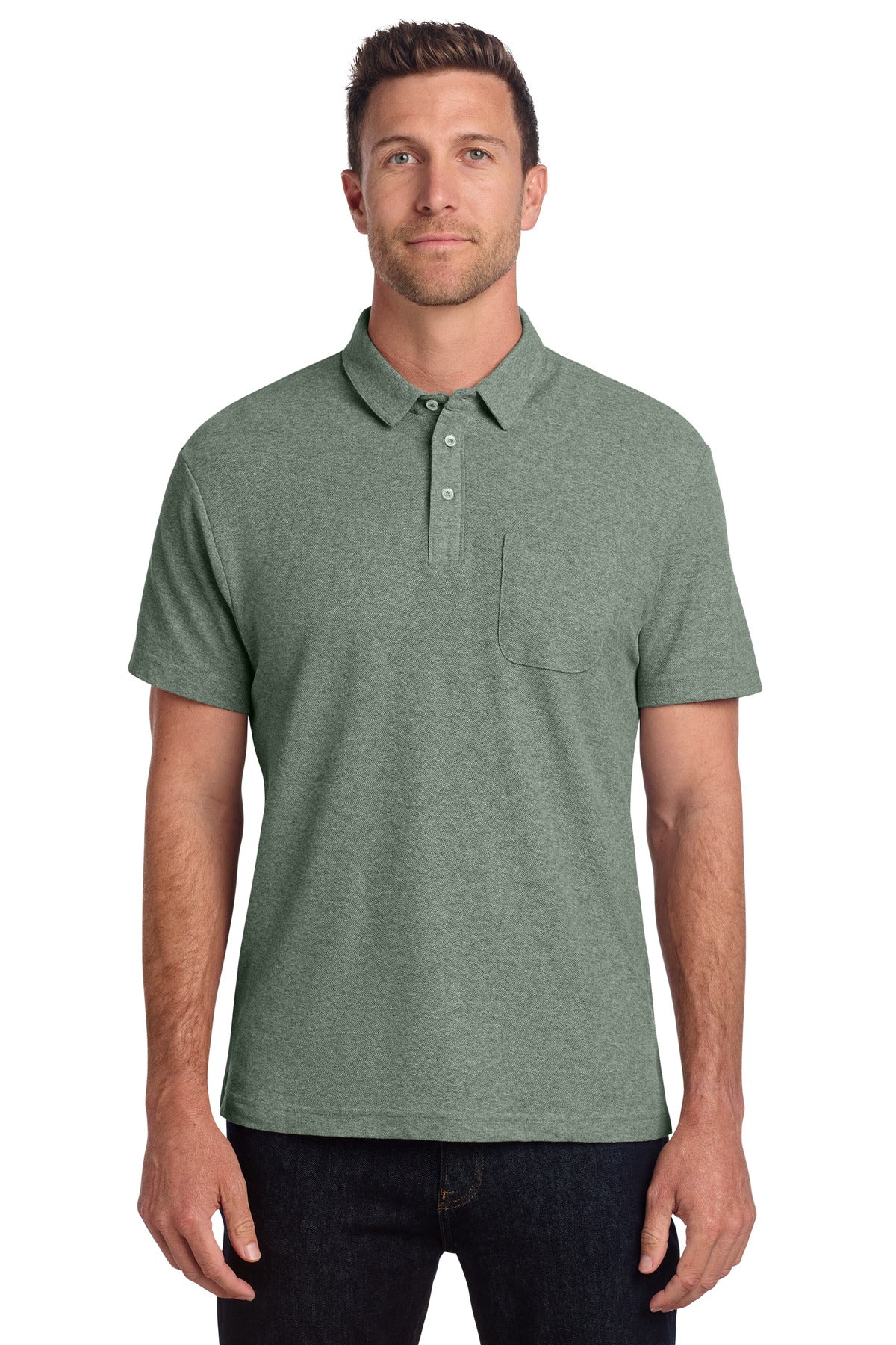 Port Authority C-FREE Cotton Blend Pique Pocket Polo K868
