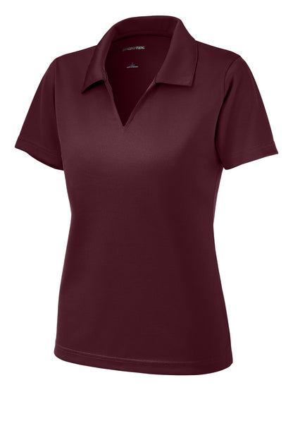 Sport-Tek Women's Dri-Mesh V-Neck Polo.  L469