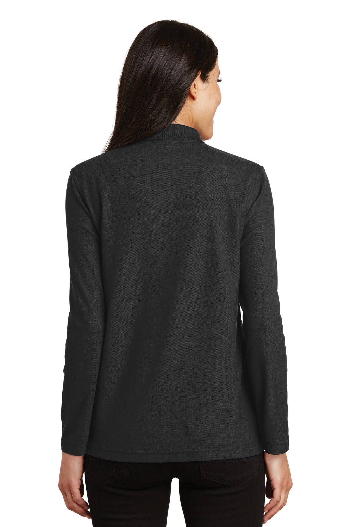 Port Authority Women's Silk Touch Long Sleeve Polo.  L500LS