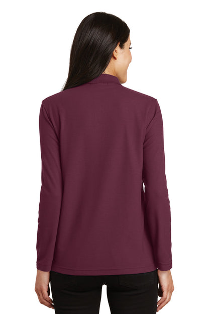 Port Authority Women's Silk Touch Long Sleeve Polo.  L500LS