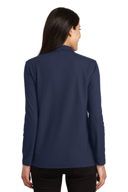 Port Authority Women's Silk Touch Long Sleeve Polo.  L500LS