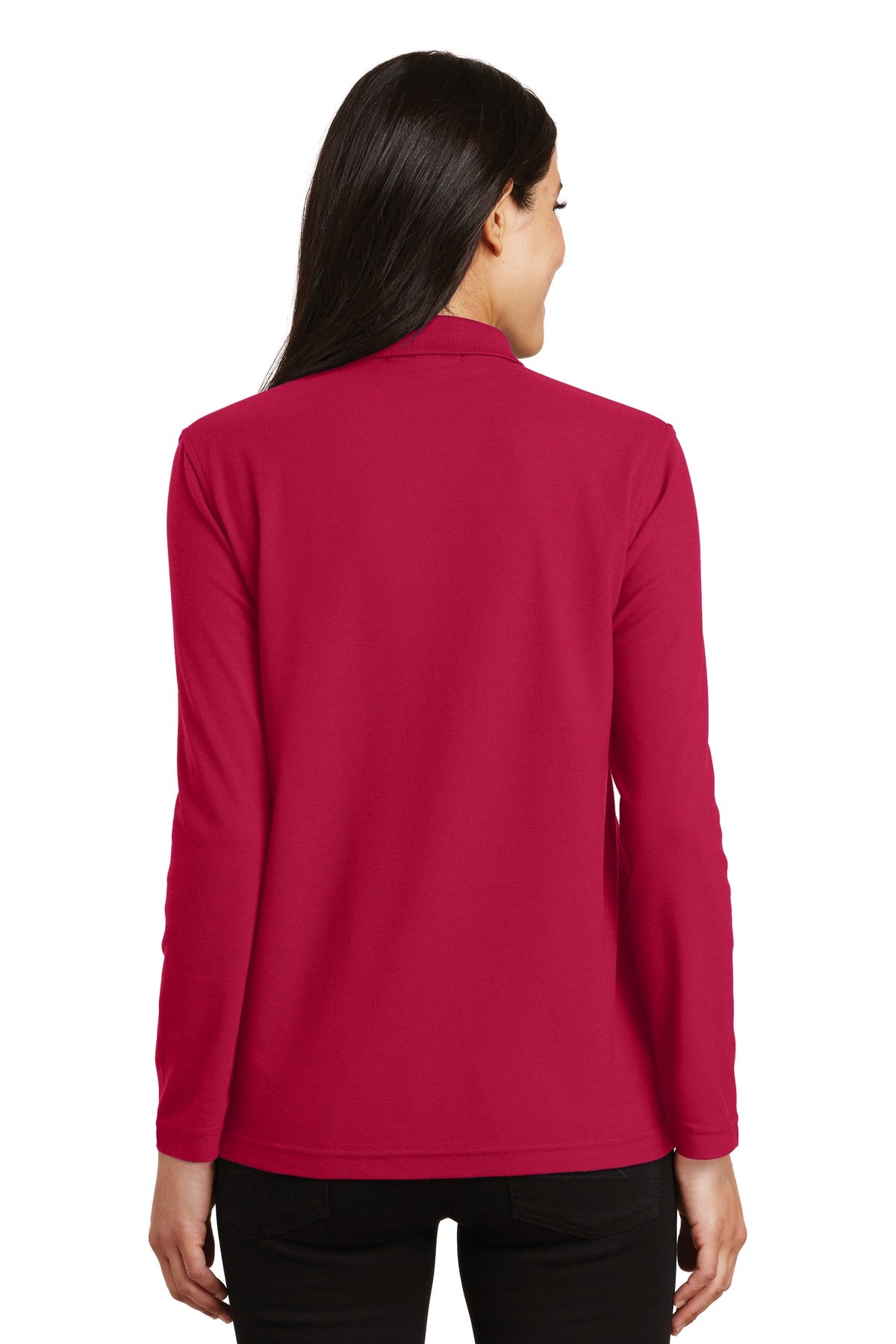 Port Authority Women's Silk Touch Long Sleeve Polo.  L500LS
