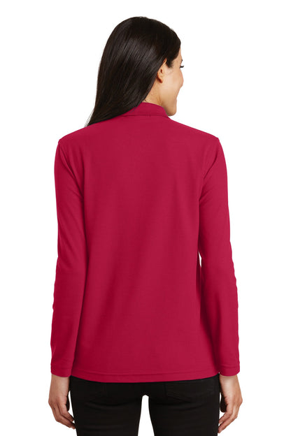 Port Authority Women's Silk Touch Long Sleeve Polo.  L500LS