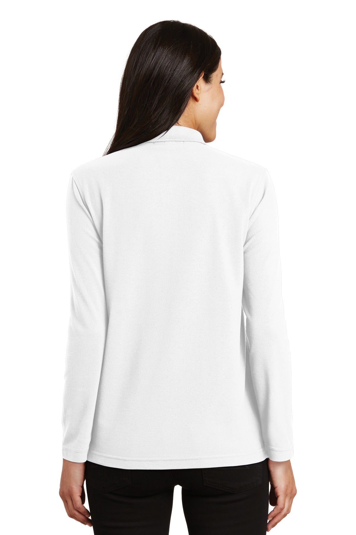 Port Authority Women's Silk Touch Long Sleeve Polo.  L500LS