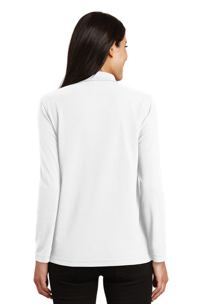 Port Authority Women's Silk Touch Long Sleeve Polo.  L500LS