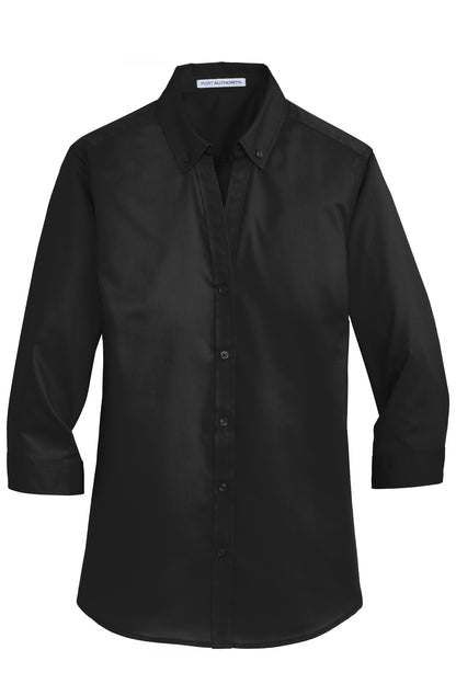 Port Authority Women's 3/4-Sleeve SuperPro Twill Shirt. L665