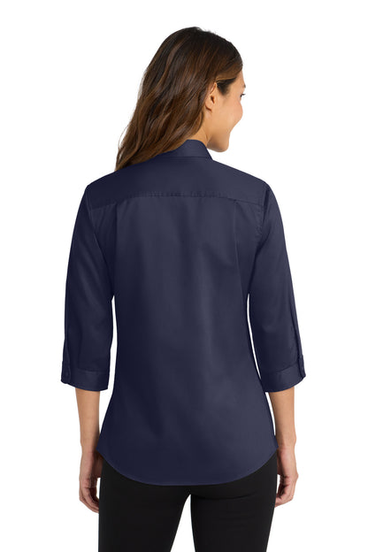 Port Authority Women's 3/4-Sleeve SuperPro Twill Shirt. L665