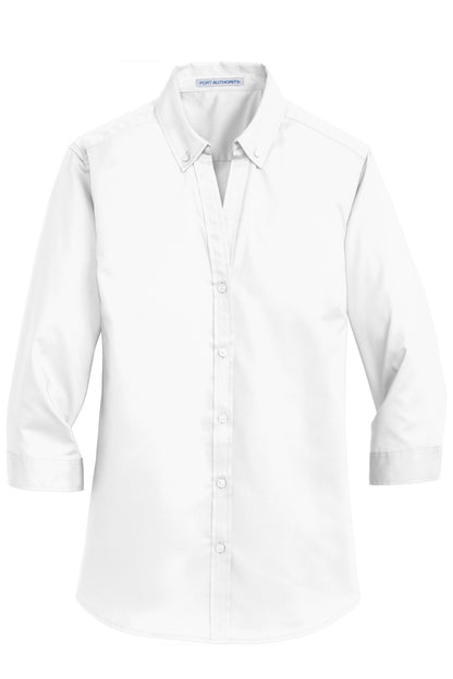 Port Authority Women's 3/4-Sleeve SuperPro Twill Shirt. L665