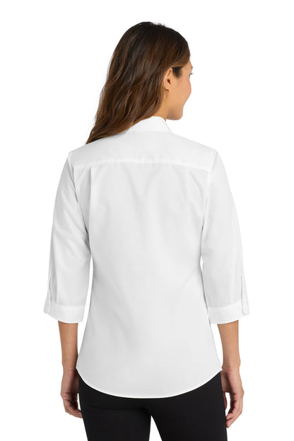 Port Authority Women's 3/4-Sleeve SuperPro Twill Shirt. L665