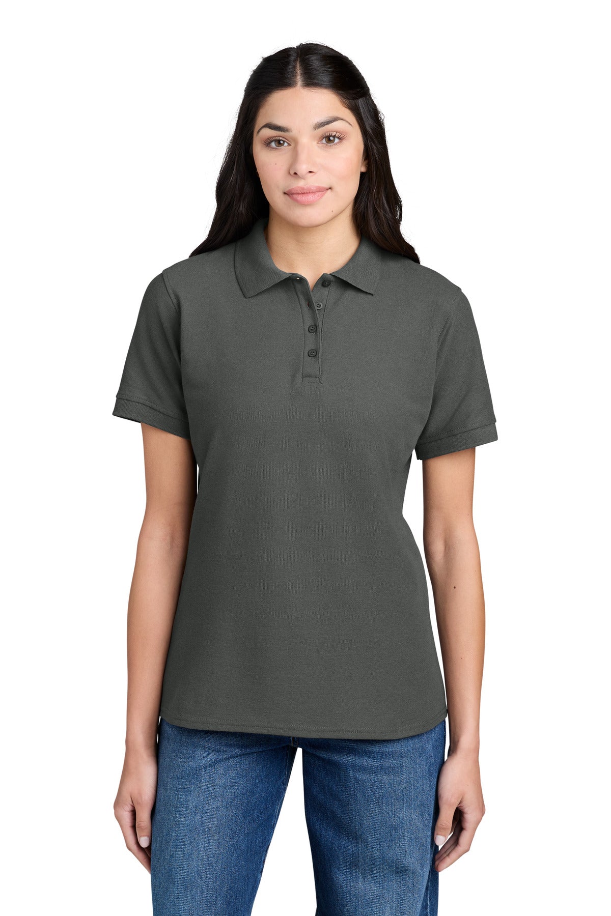 Port & Co Women's Core Blend Pique Polo. LKP155