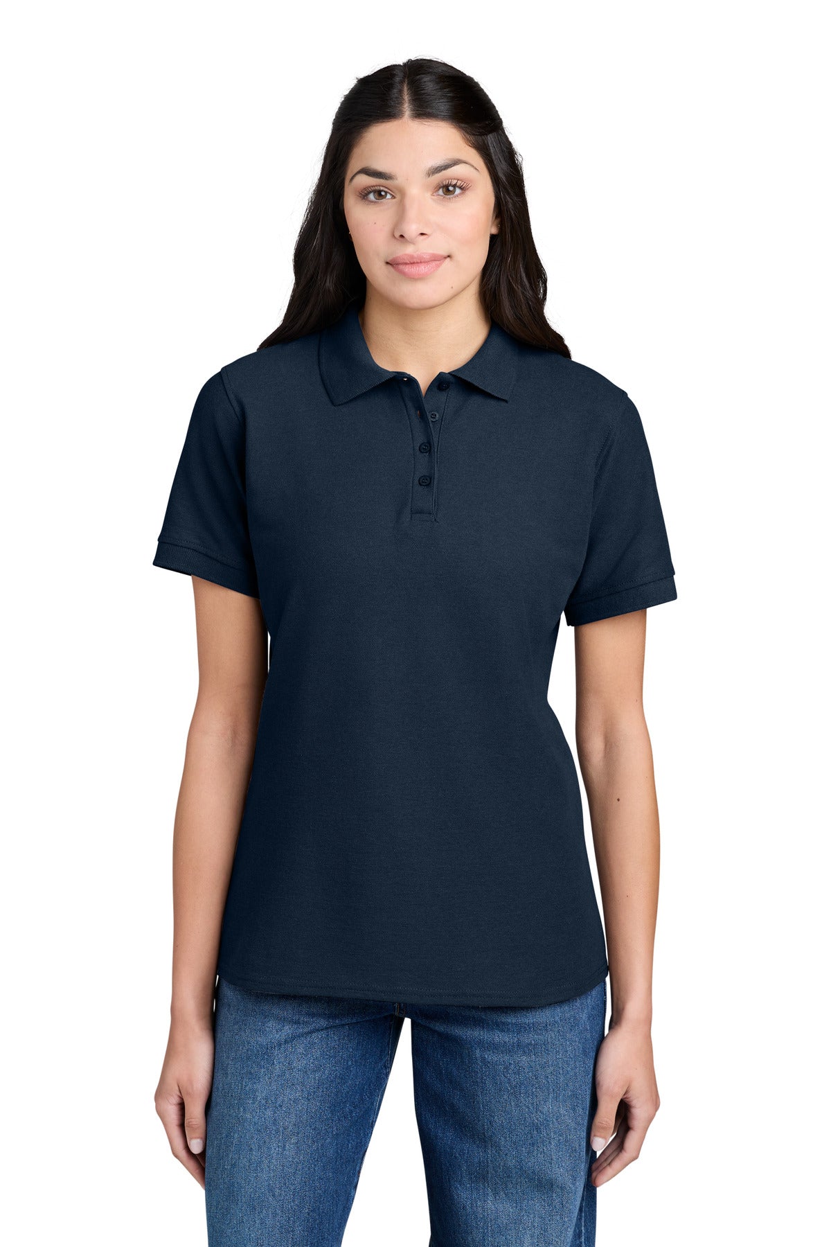 Port & Co Women's Core Blend Pique Polo. LKP155