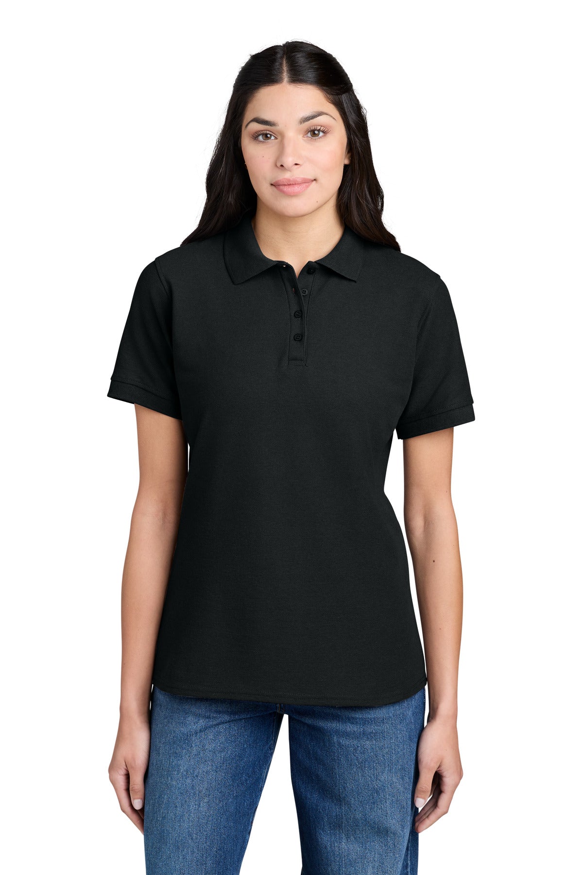 Port & Co Women's Core Blend Pique Polo. LKP155