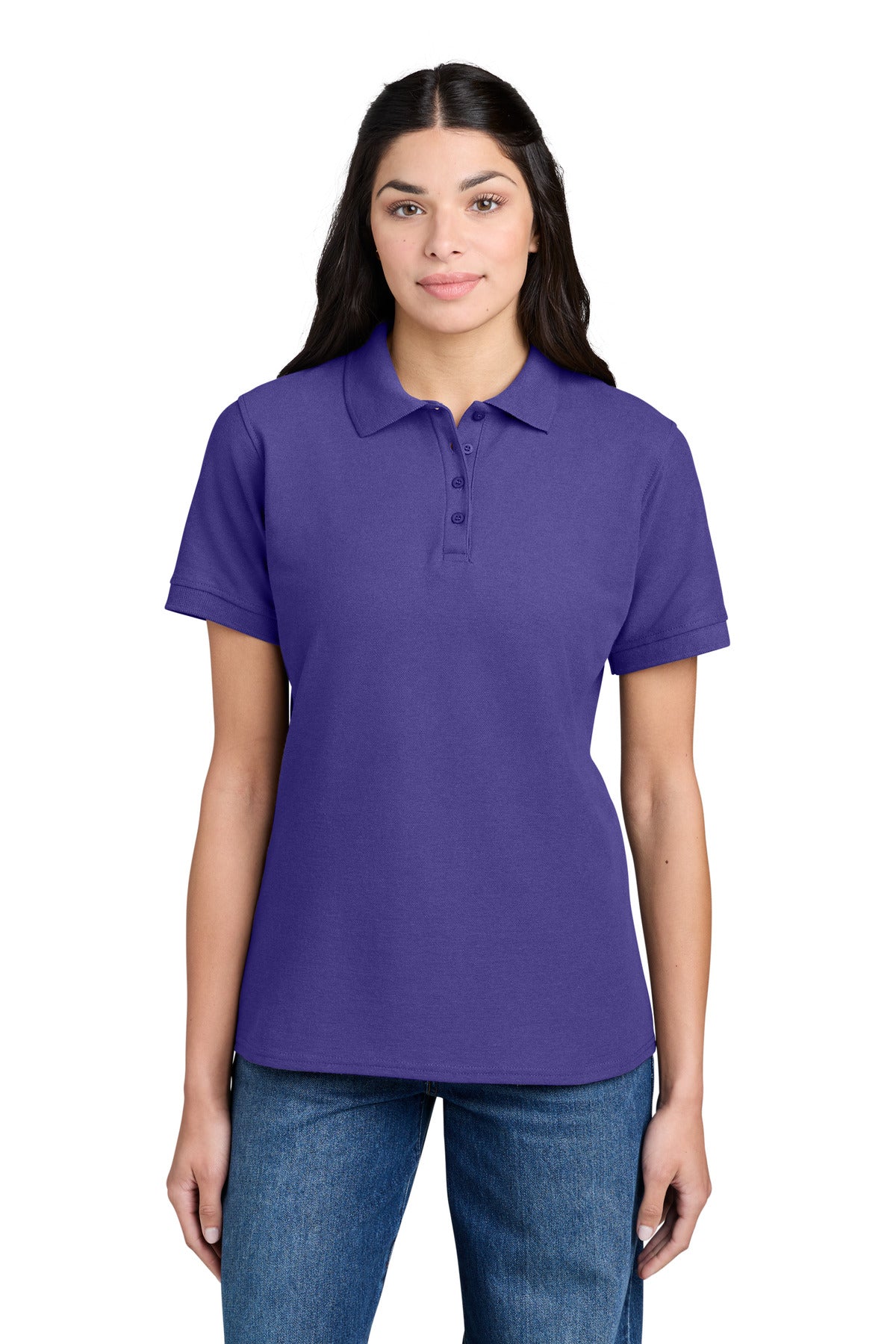 Port & Co Women's Core Blend Pique Polo. LKP155
