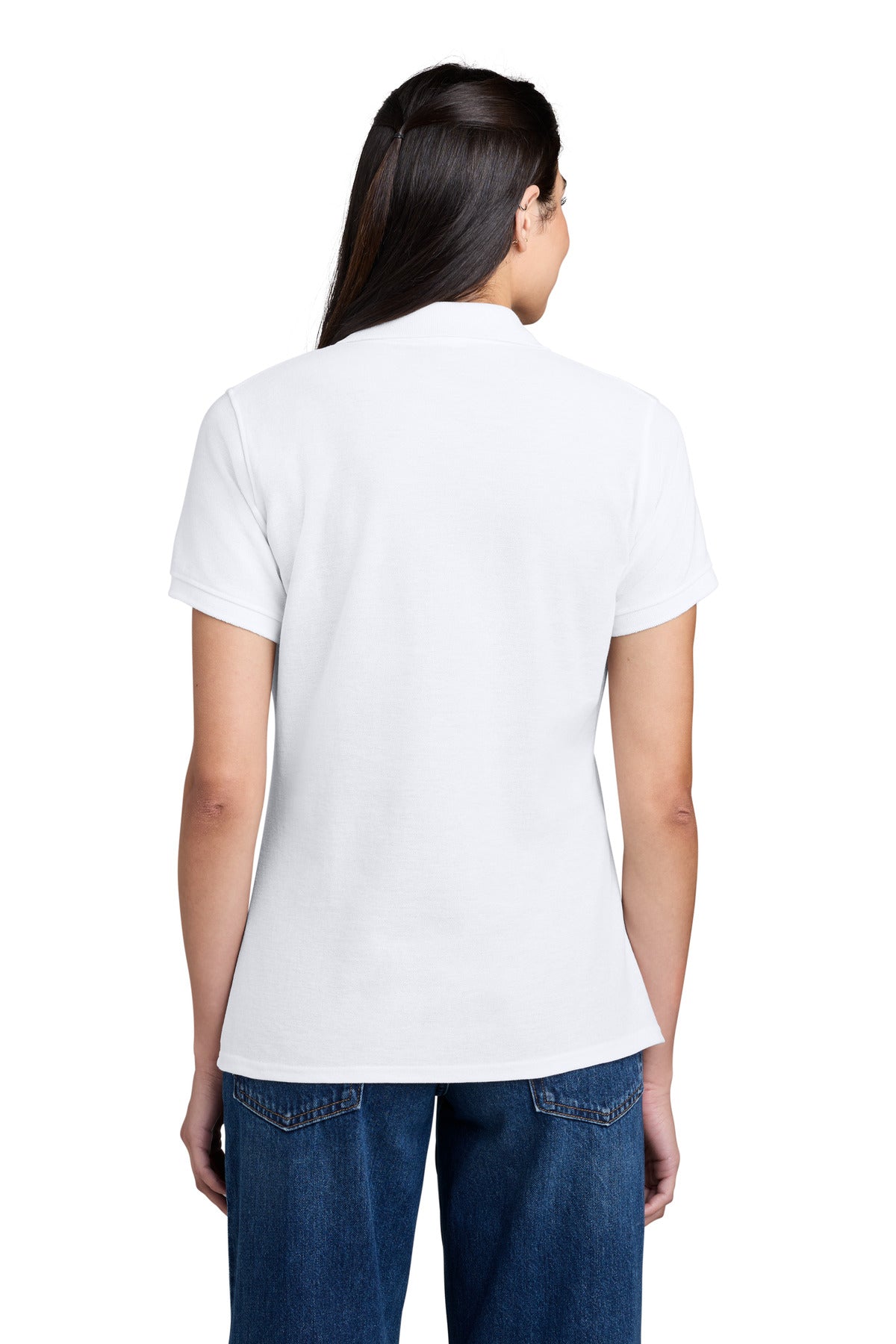 Port & Co Women's Core Blend Pique Polo. LKP155